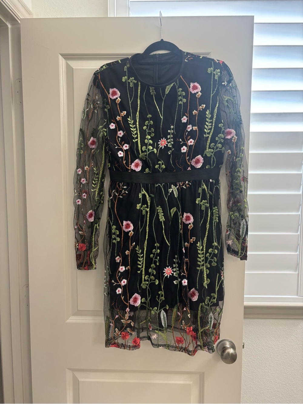 Black and floral dress